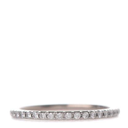 Tiffany 18K White Gold Diamond Metro Band Ring 49 5 3 of 6