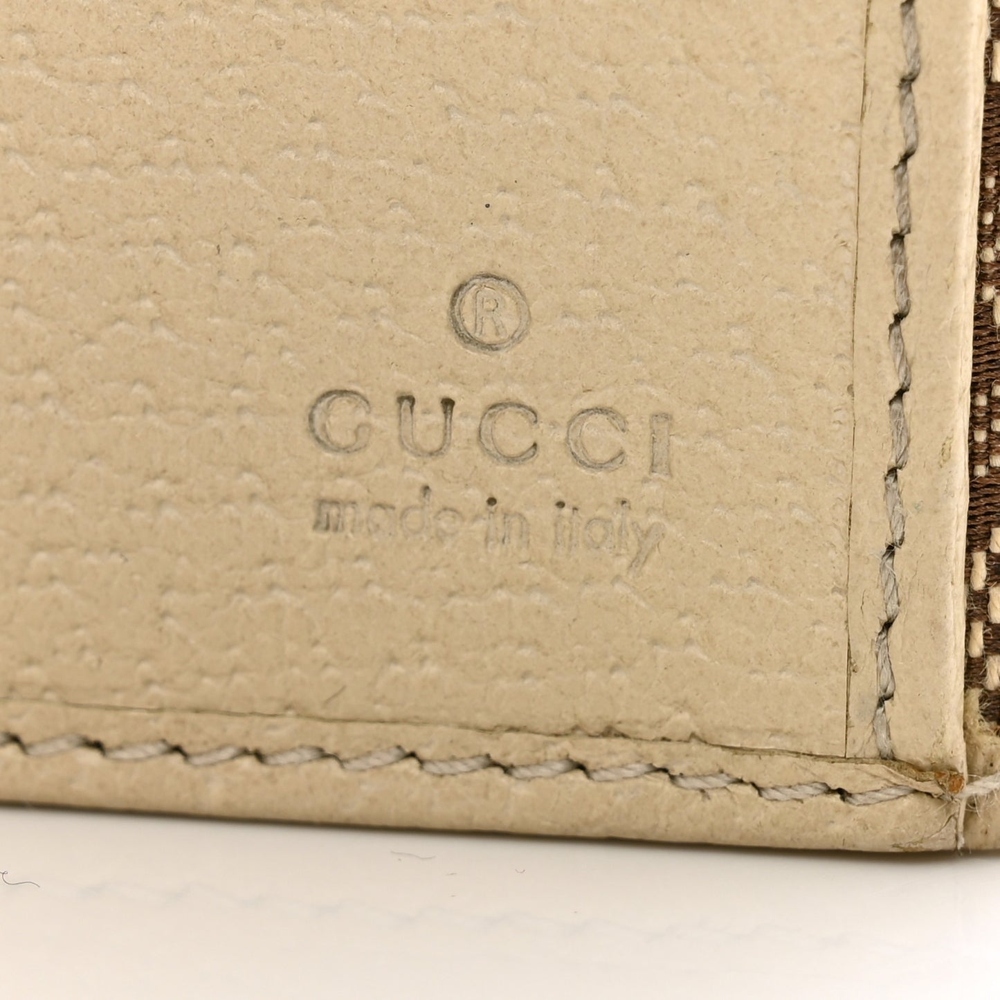 Monogram Metal Bar Continental Flap Wallet Off White
