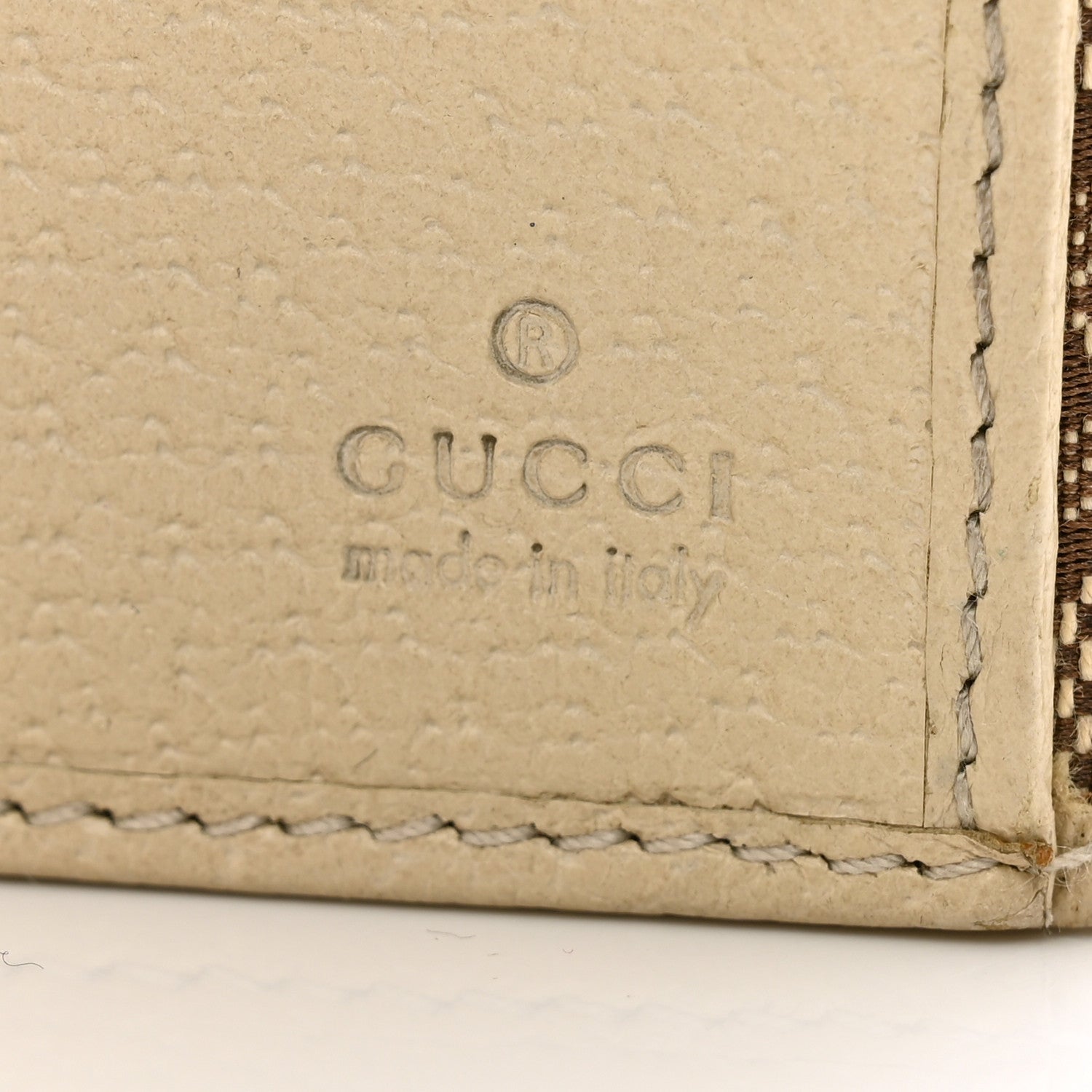 Gucci Monogram Metal Bar Continental Flap Wallet Off White 8 of 11