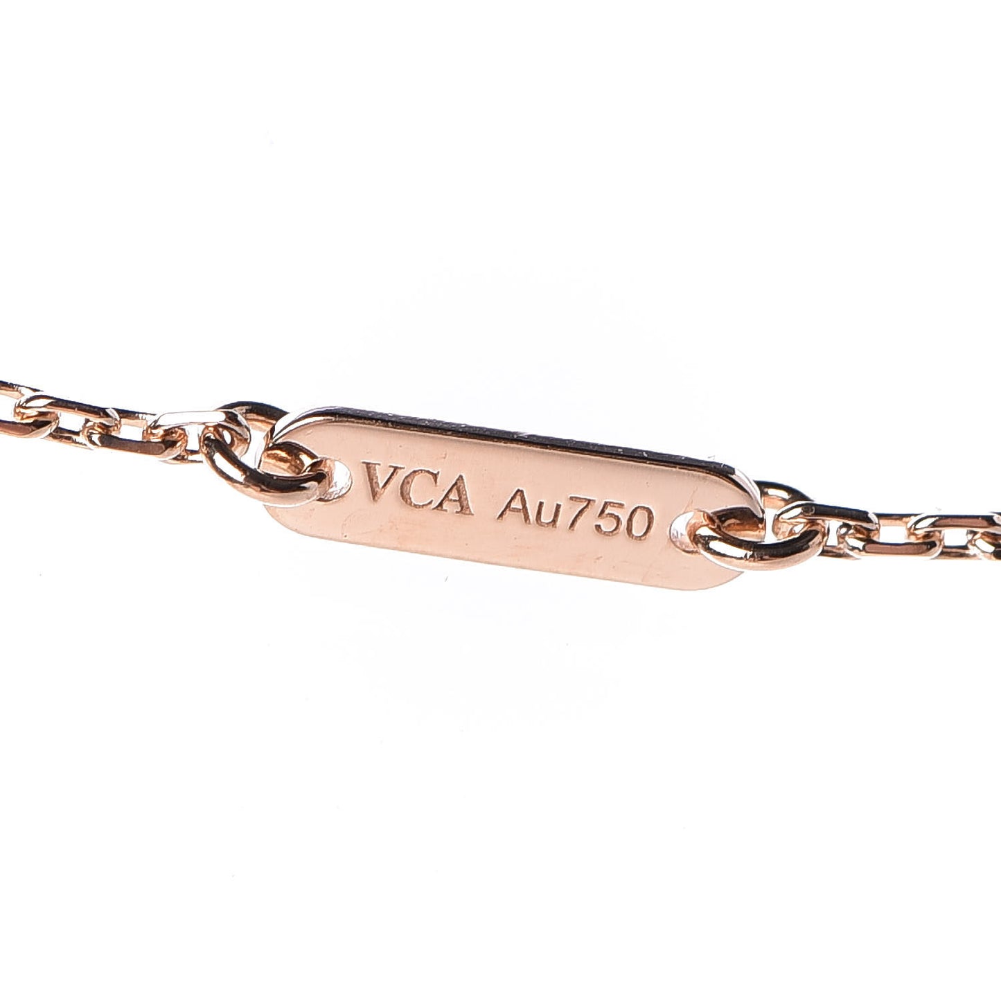 18K Rose Gold Carnelian Sweet Alhambra Pendant Necklace