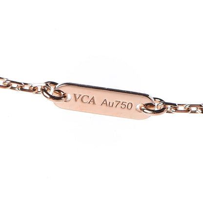 Van Cleef & Arpels 18K Rose Gold Carnelian Sweet Alhambra Pendant Necklace 7 of 8