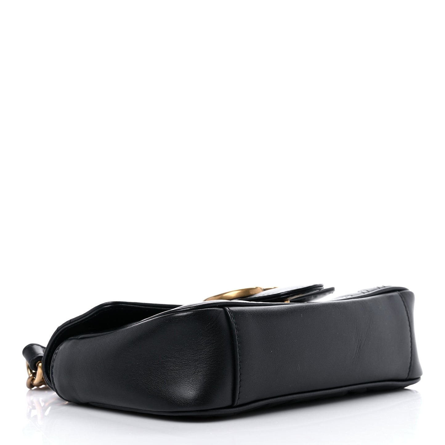 Calfskin Matelasse Mini GG Marmont Shoulder Bag Black