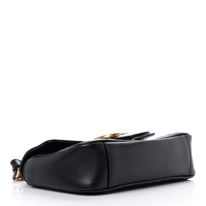 Gucci Calfskin Matelasse Mini GG Marmont Shoulder Bag Black 3 of 10