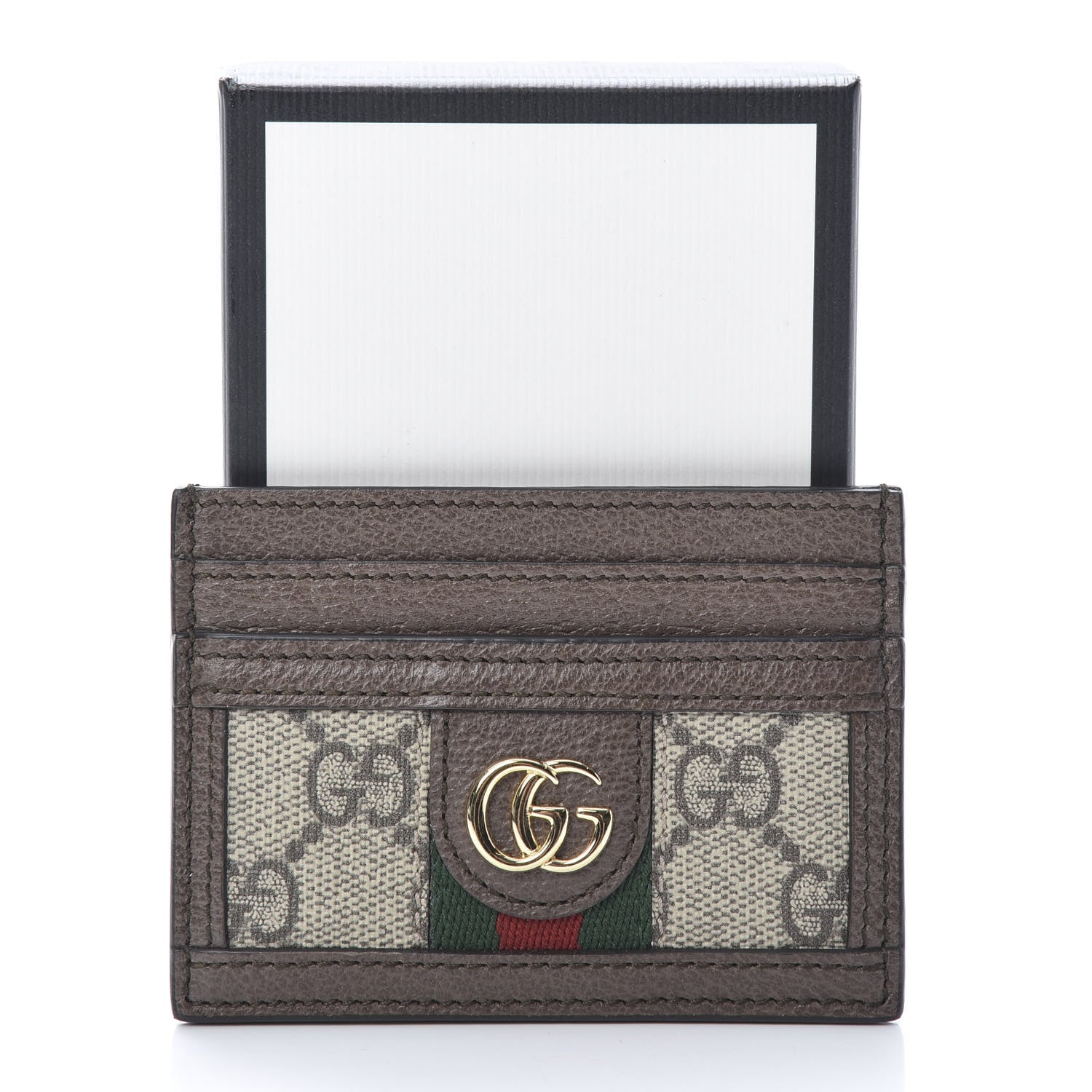 Gucci GG Supreme Monogram Ophidia Card Holder Brown 7 of 7