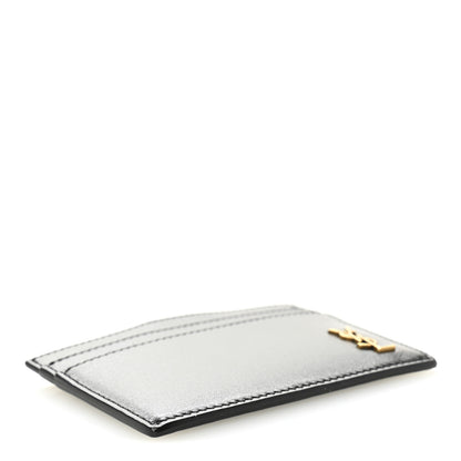 Saint Laurent Calfskin Tiny Cassandre Credit Card Case Black 4 of 7