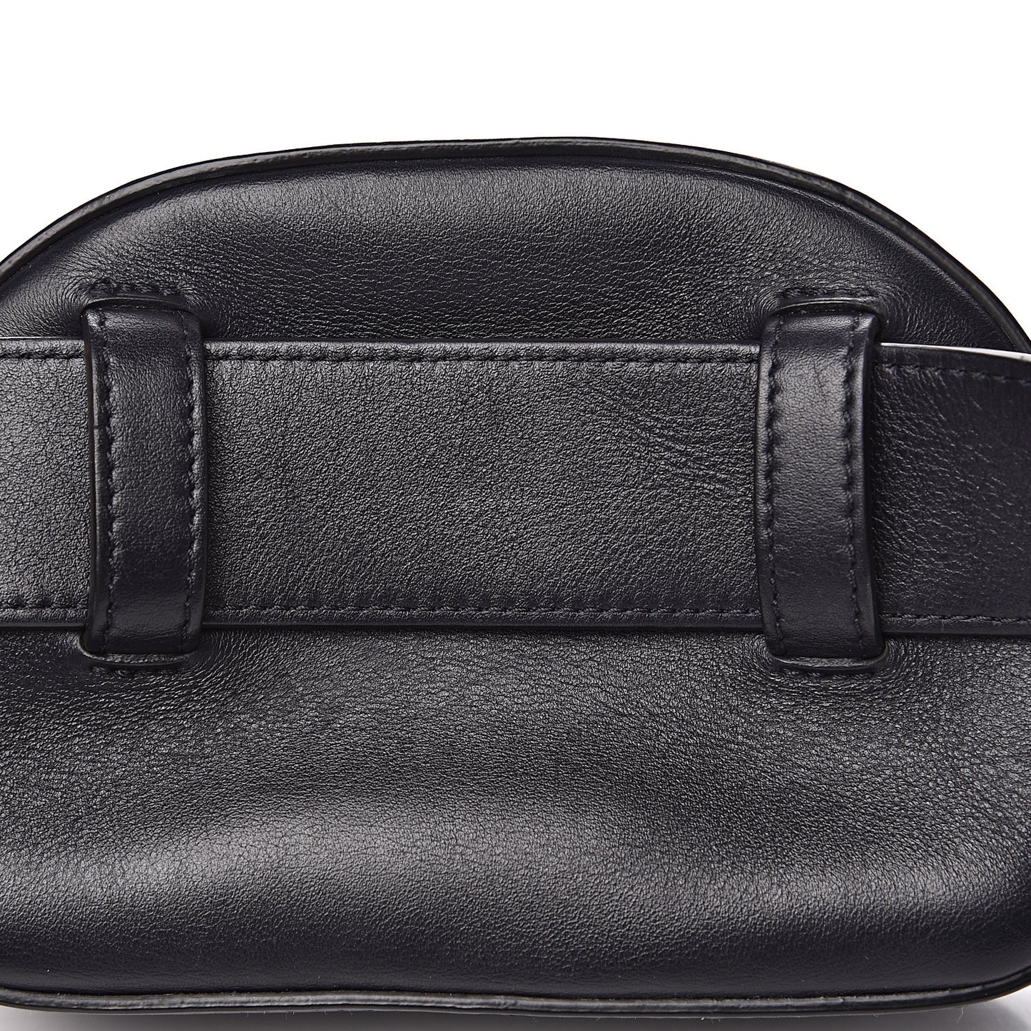 Smooth Calfskin Little Horses Embroidered Signature Belt Bag Black