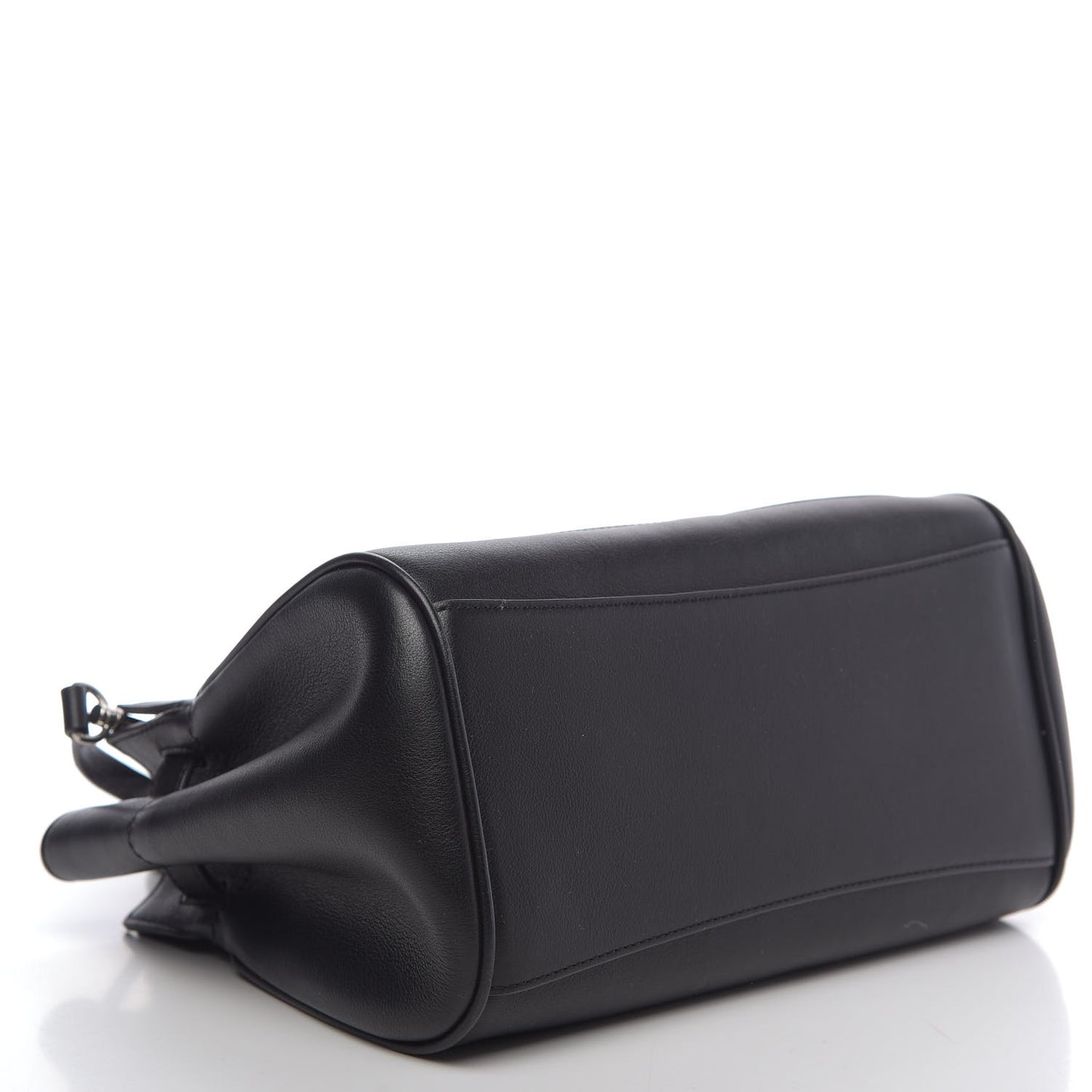 Grained Calfskin Small Belted Bayswater Tote Black