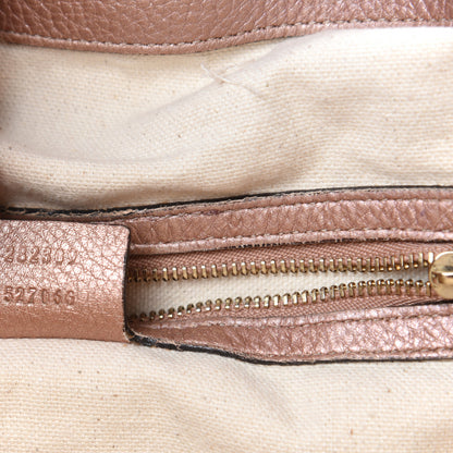 Gucci Metallic Pebbled Calfskin Medium Soho Shoulder Bag Pink 9 of 16