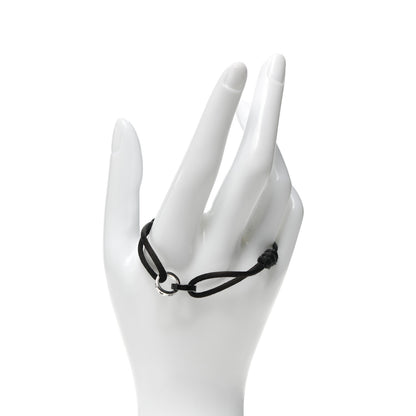 Cartier 18K White Gold Ceramic 4 Diamond LOVE Cord Bracelet Black 2 of 6