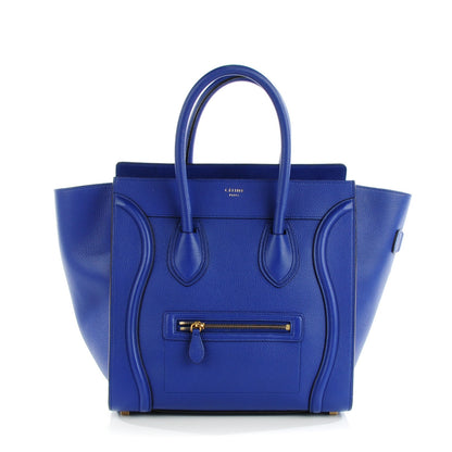 Celine Drummed Calfskin Mini Luggage Indigo 1 of 11
