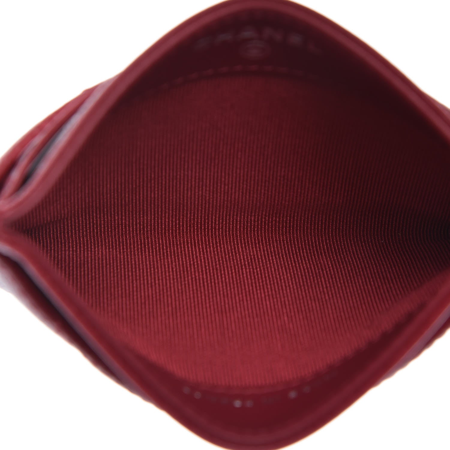 Chanel Caviar Quilted Card Holder Dark Red 5 of 9