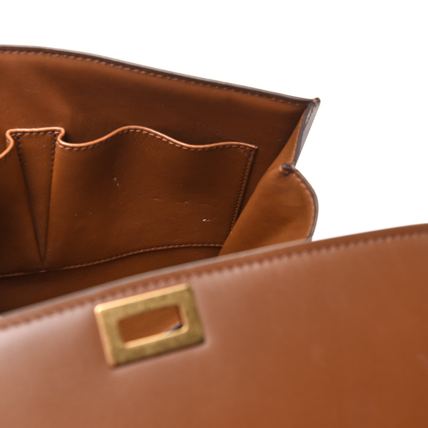 Celine Box Calfskin Medium Classic Box Flap Bag Camel 13 of 14