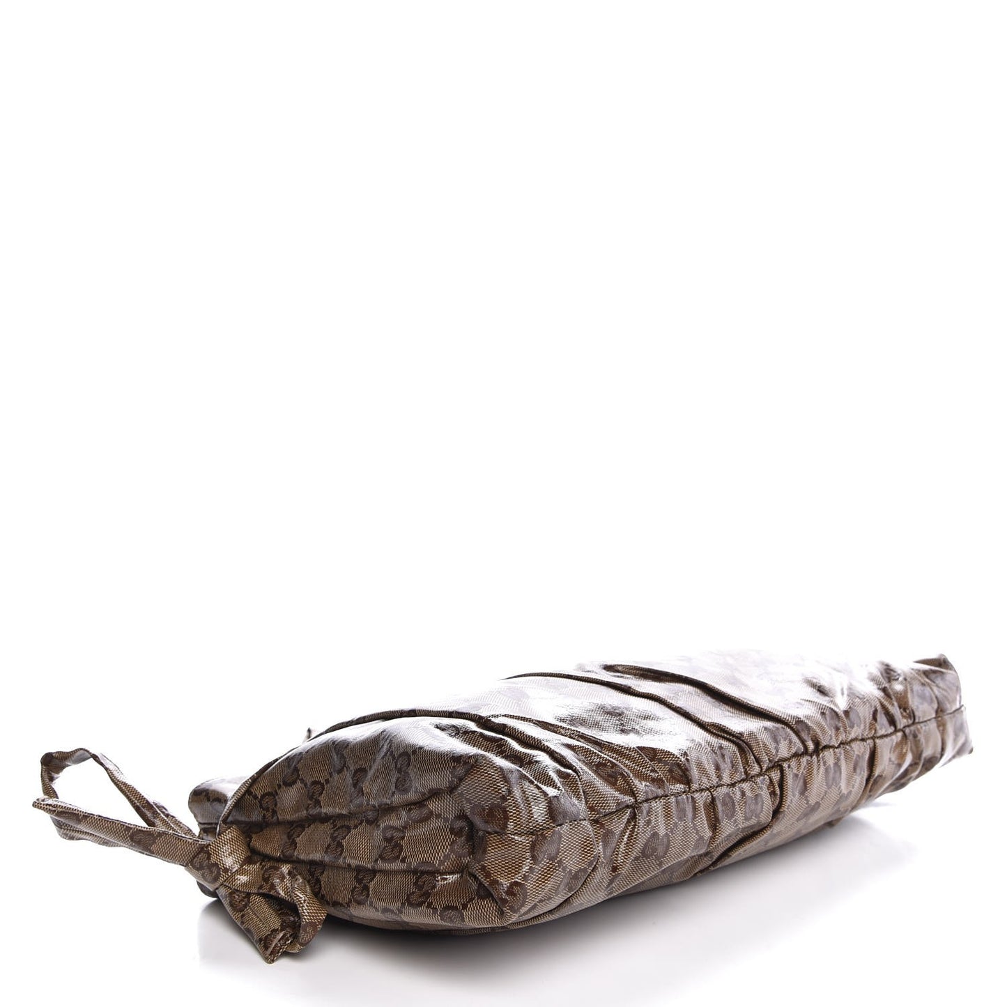 Crystal Monogram Large Hysteria Clutch Brown