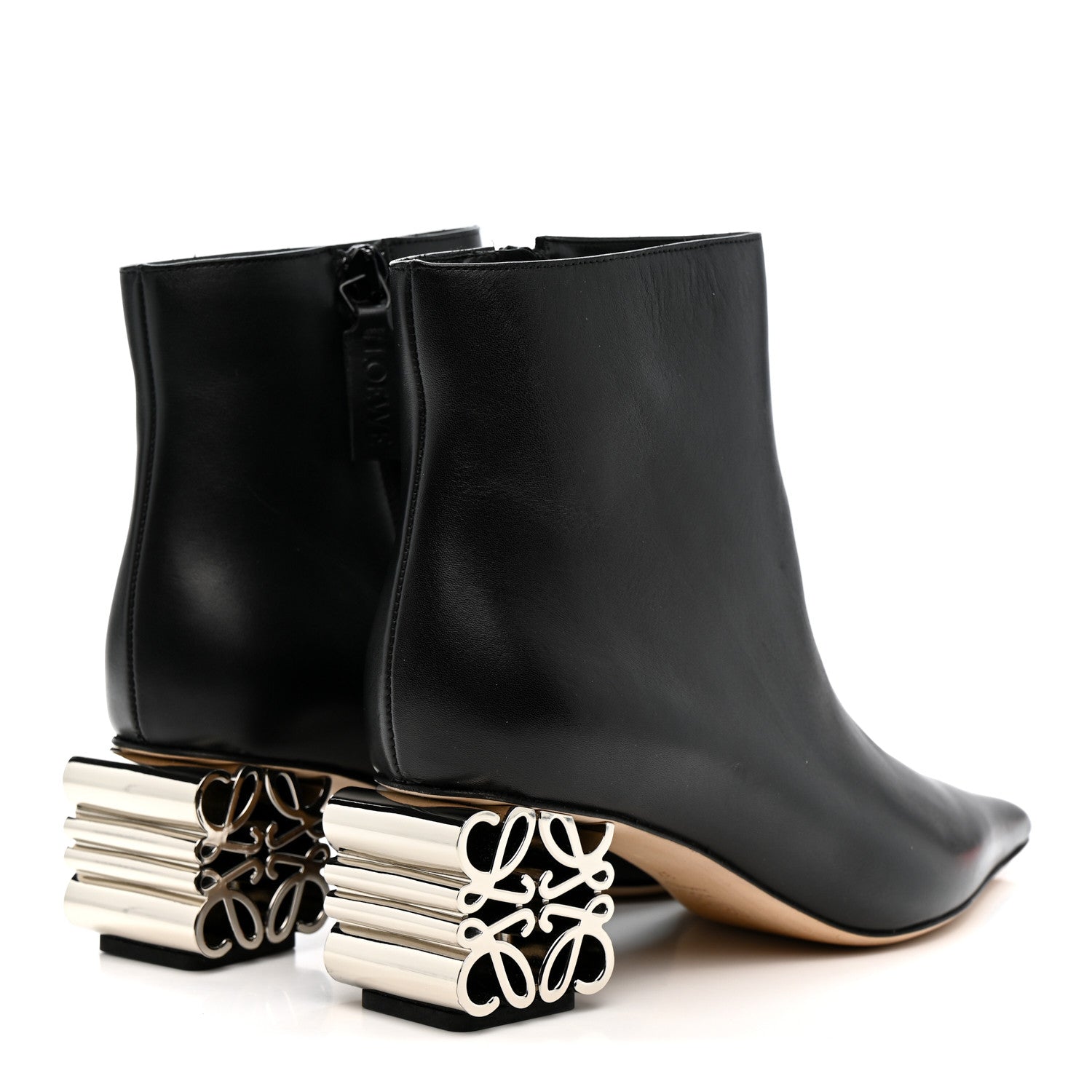 Loewe Calfskin Anagram Ankle Boots 37 Black 5 of 11