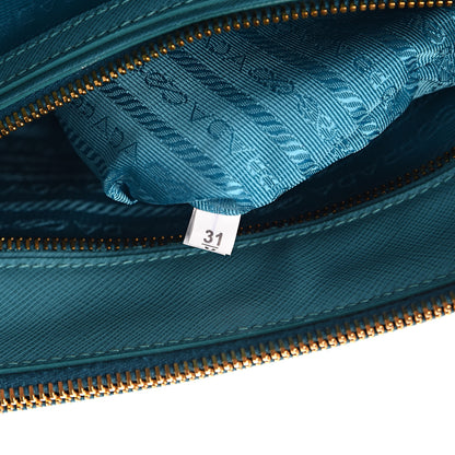 Prada Saffiano Medium Galleria Double Zip Tote Turchese 6 of 9