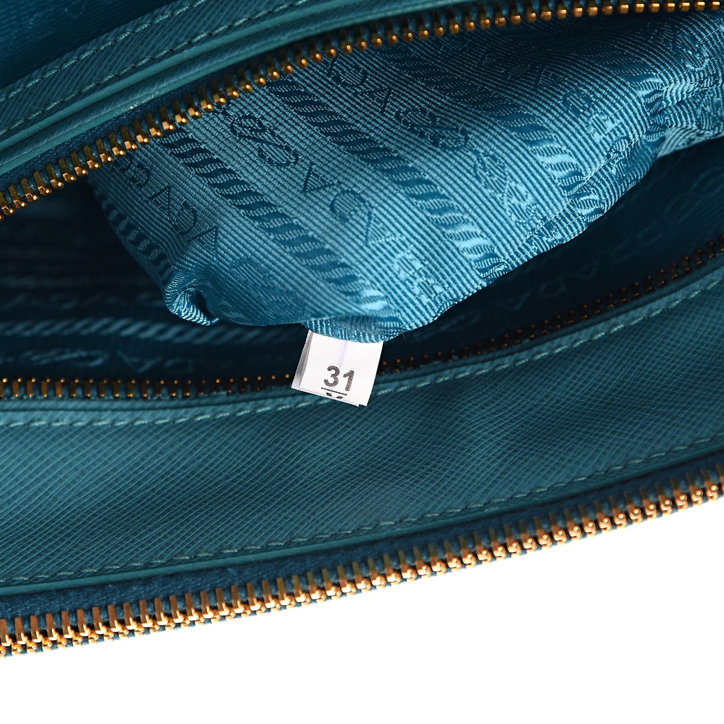 Saffiano Medium Galleria Double Zip Tote Turchese