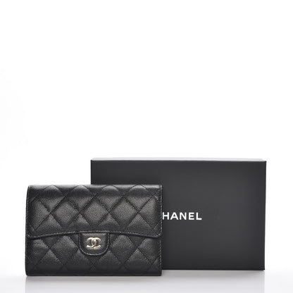 Chanel Caviar Quilted Small Flap Wallet Black 9 of 9