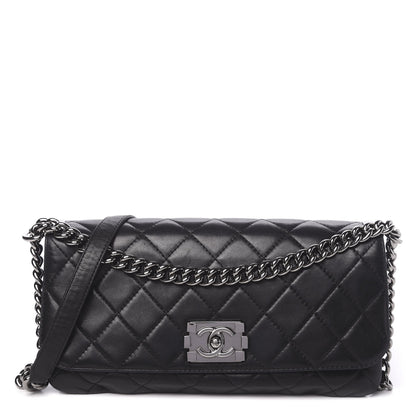Chanel Lambskin Quilted Soft Boy Flap Black 1 of 14