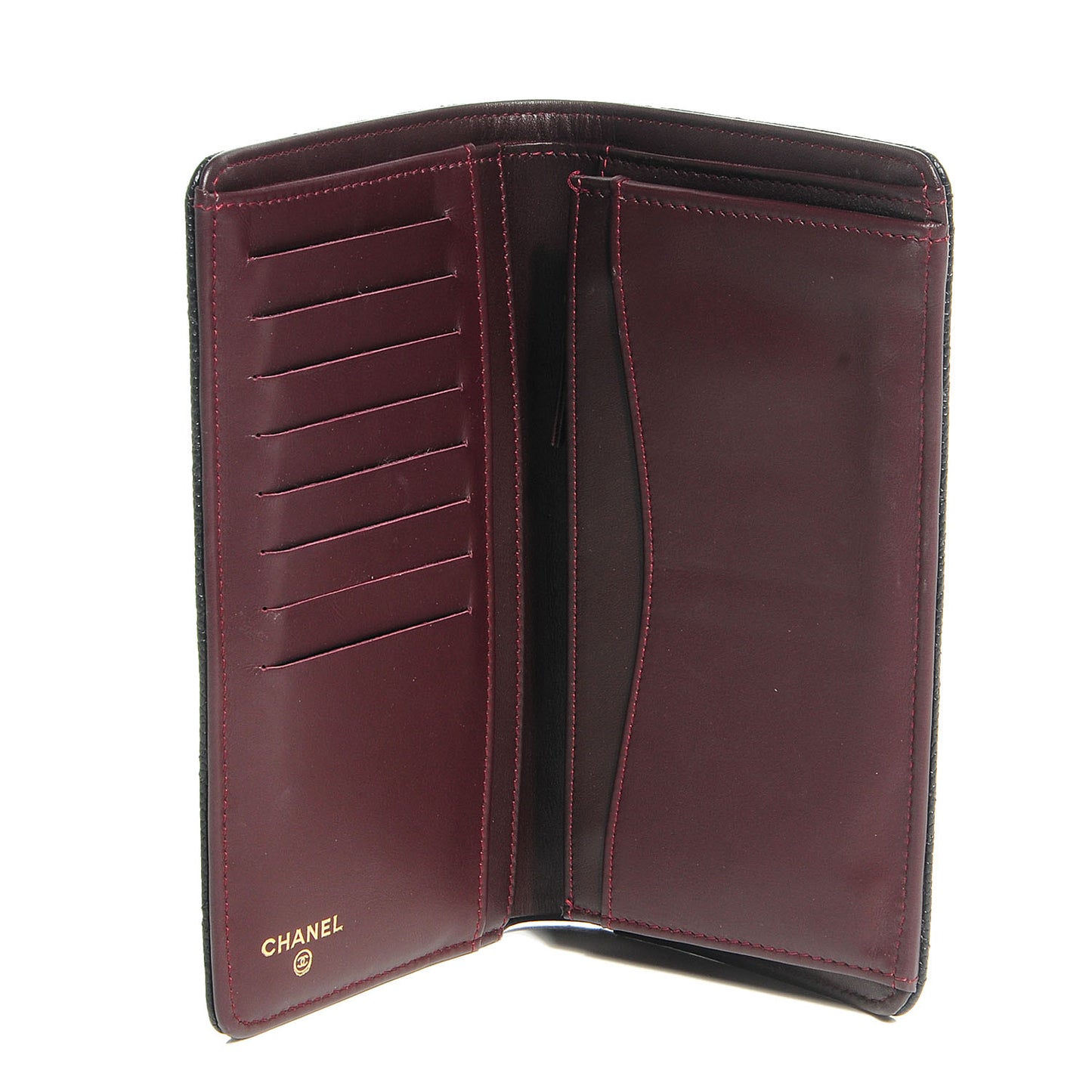 Caviar Quilted Yen Wallet Black