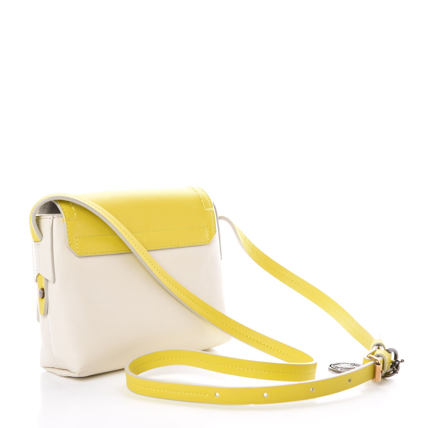 Lanvin Calfskin Mini Happy Edgy Crossbody Jaune 3 of 8