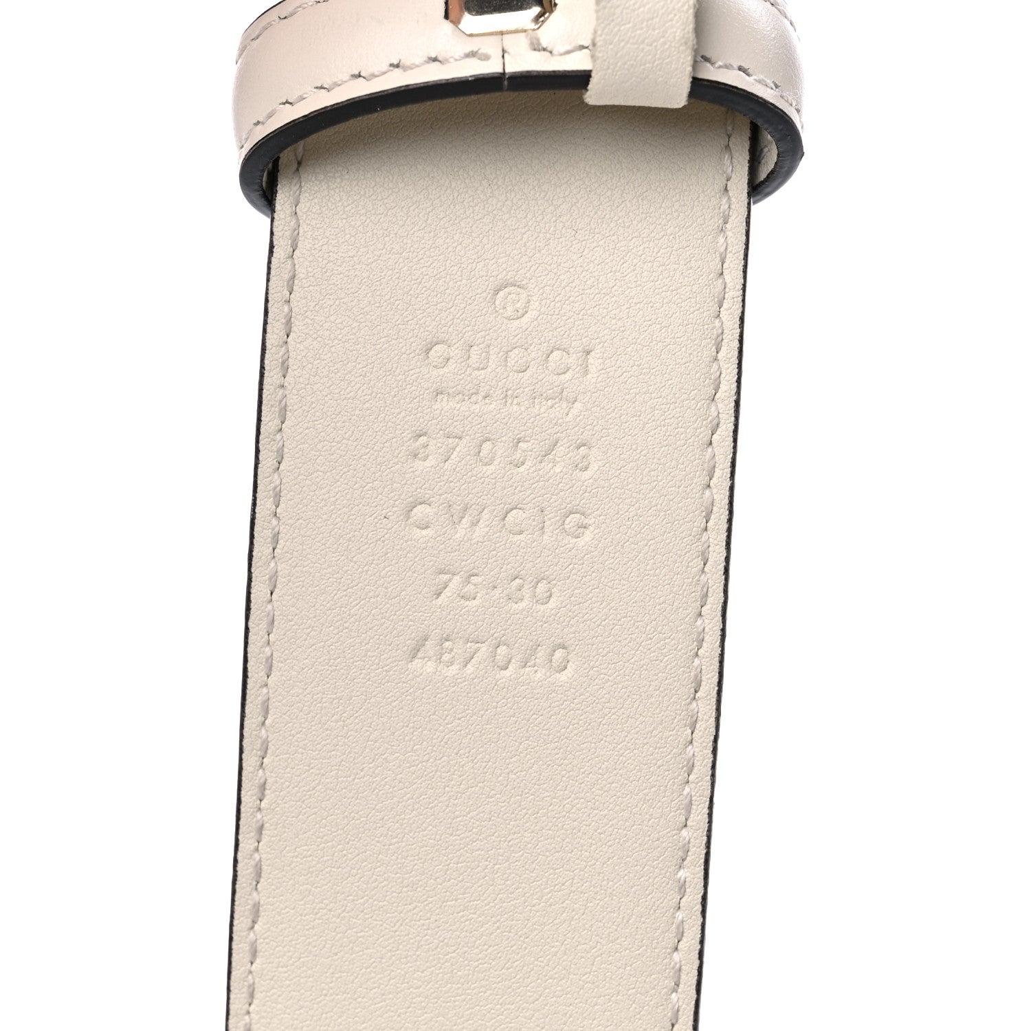 Gucci Guccissima Interlocking G Belt 75 30 Off White 3 of 6