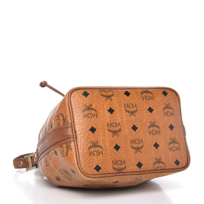 MCM Visetos Essential Drawstring Bucket Bag Cognac 4 of 10