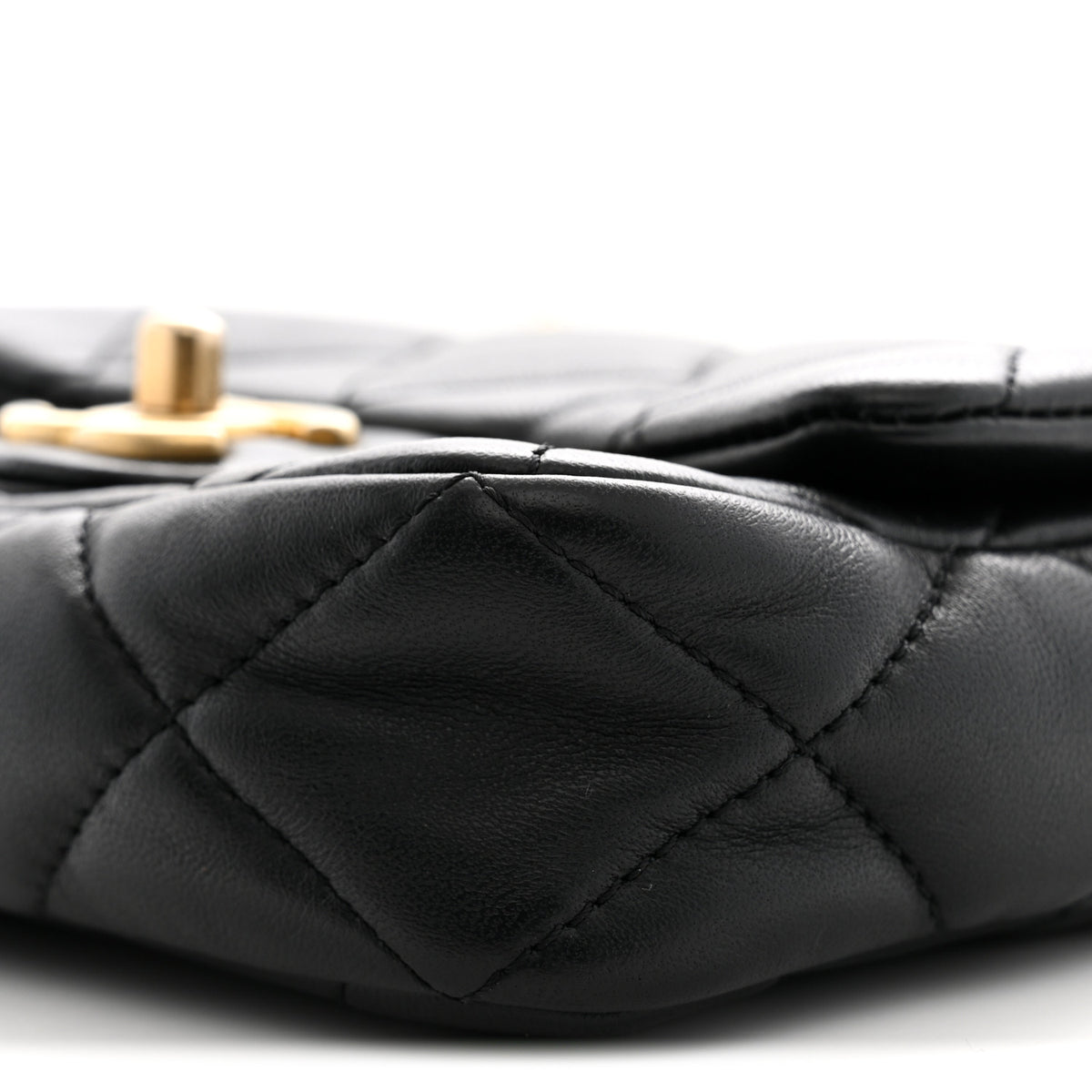 Lambskin Quilted Mini CC Funky Town Flap Black