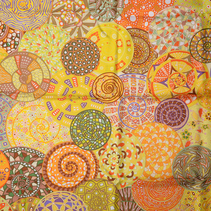 Hermes Silk Reves d'Escargots Scarf 90 Jaune Pale Anis Vert 1 of 6