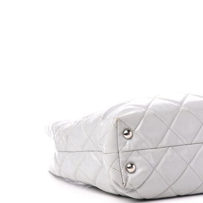 Chanel Vinyl Quilted In The Business North South Tote Light Grey 12 of 15