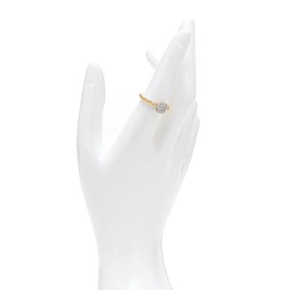 David Yurman 18K Yellow Gold Diamond 8mm Petite Pave Cushion Ring 54 7 2 of 5