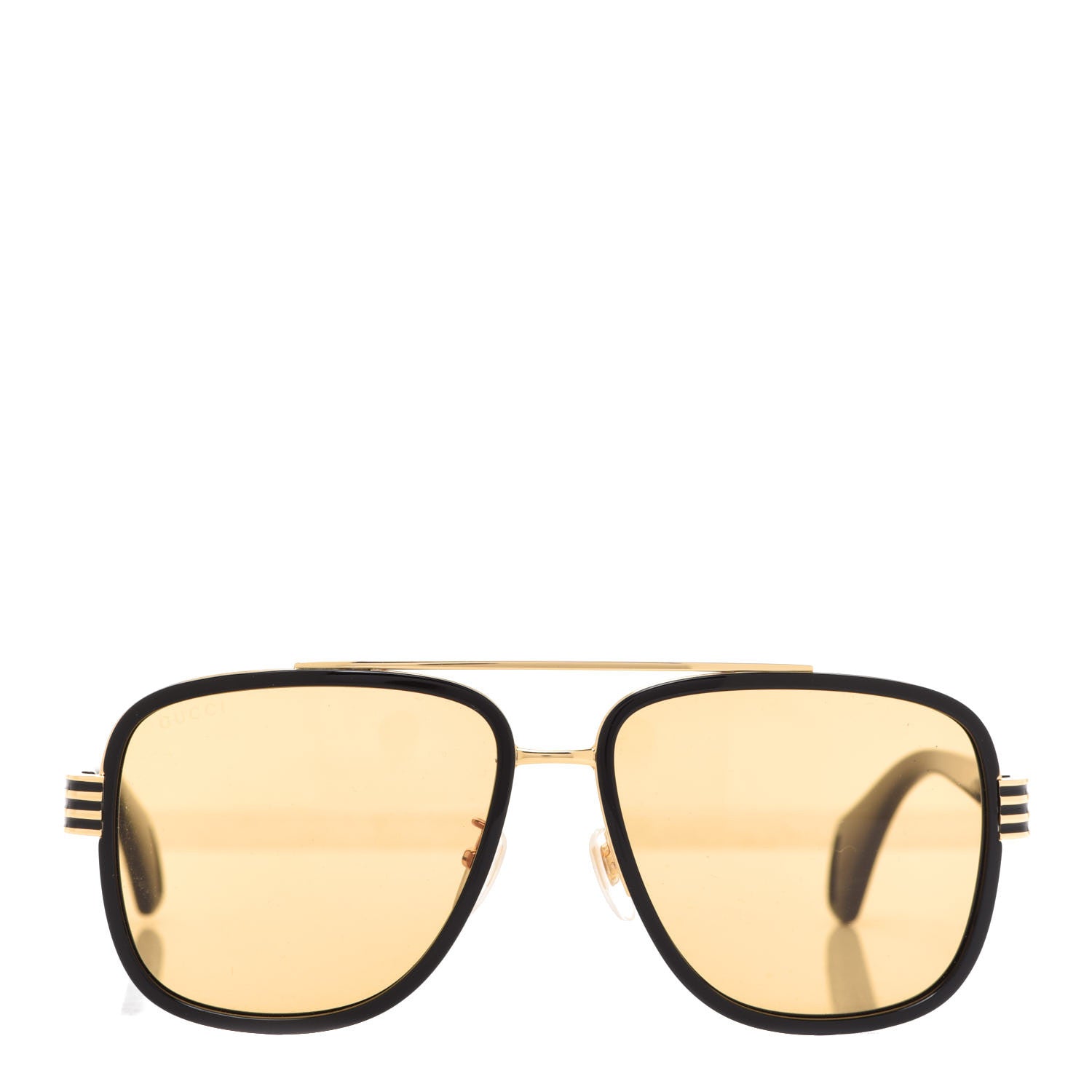 Gucci Acetate Aviator Sunglasses GG0448S Black Yellow 2 of 9