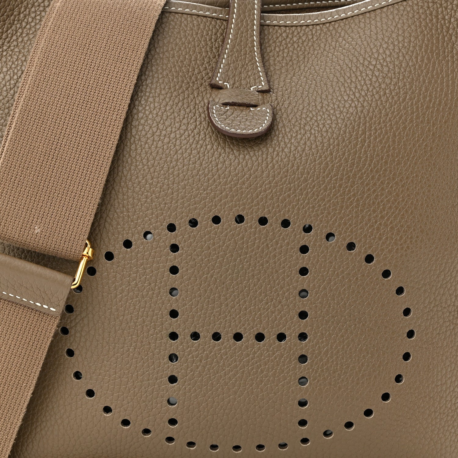 Hermes Taurillon Clemence Evelyne III PM Etoupe 8 of 12