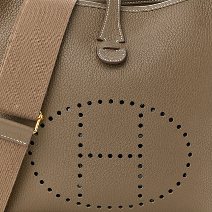 Hermes Taurillon Clemence Evelyne III PM Etoupe 8 of 12