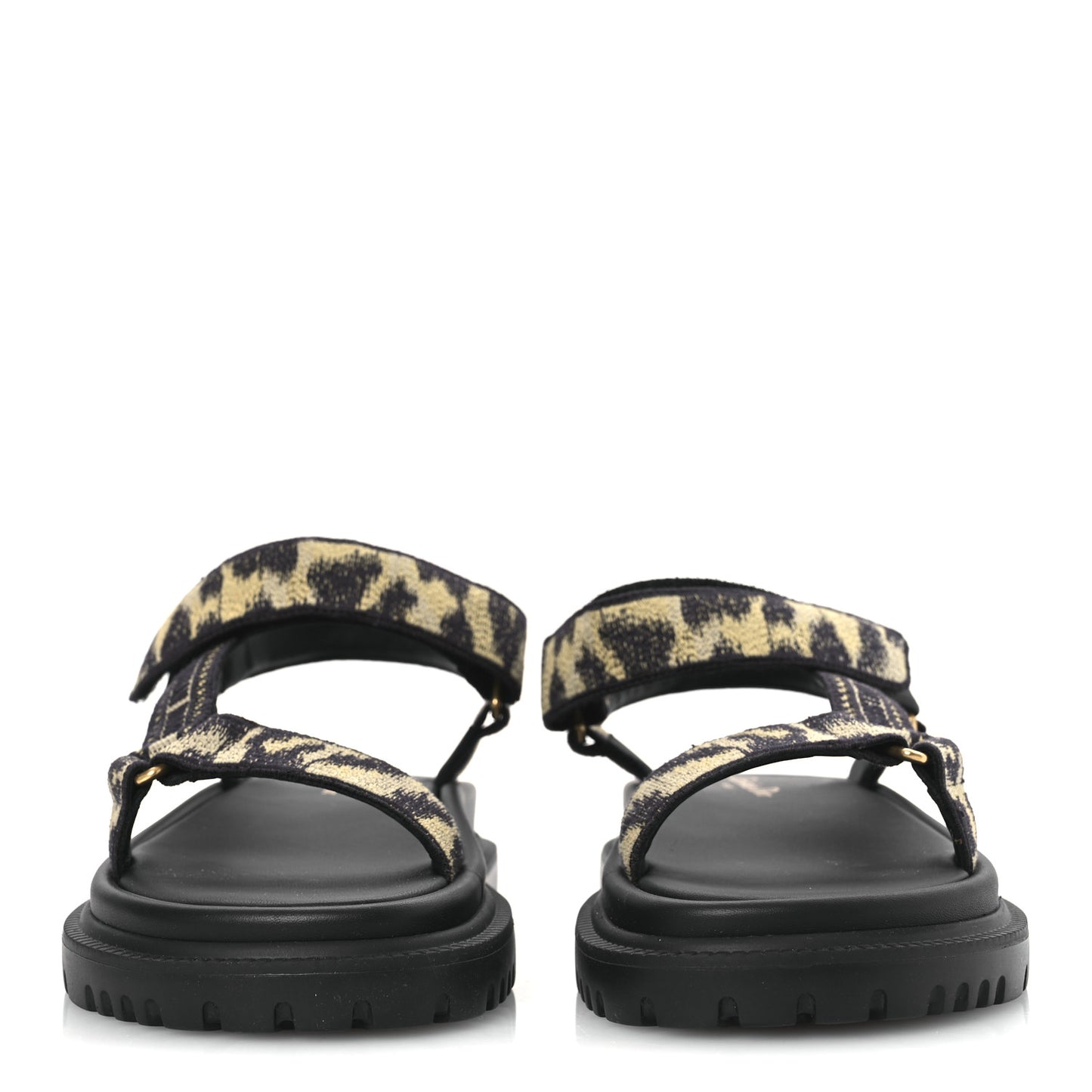 Canvas Embroidered Mizza Print 10mm D-Wave Sandals 37 Beige Multicolor