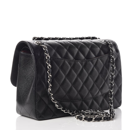 Chanel Caviar Quilted Jumbo Double Flap Black 3 of 11