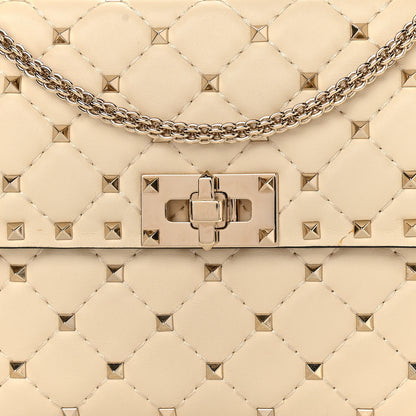 Valentino Garavani Nappa Medium Rockstud Spike Shoulder Bag Light Ivory 7 of 14