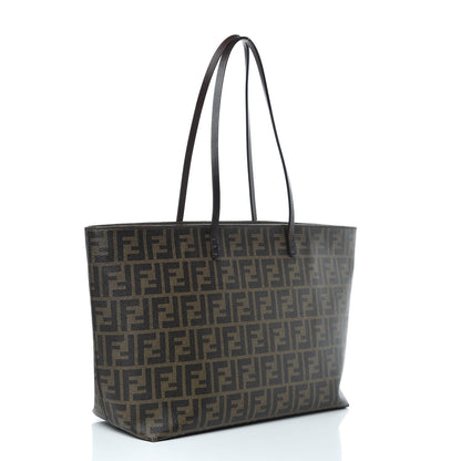Fendi Zucca Spalmati Medium Roll Tote Tobacco Moro 3 of 9