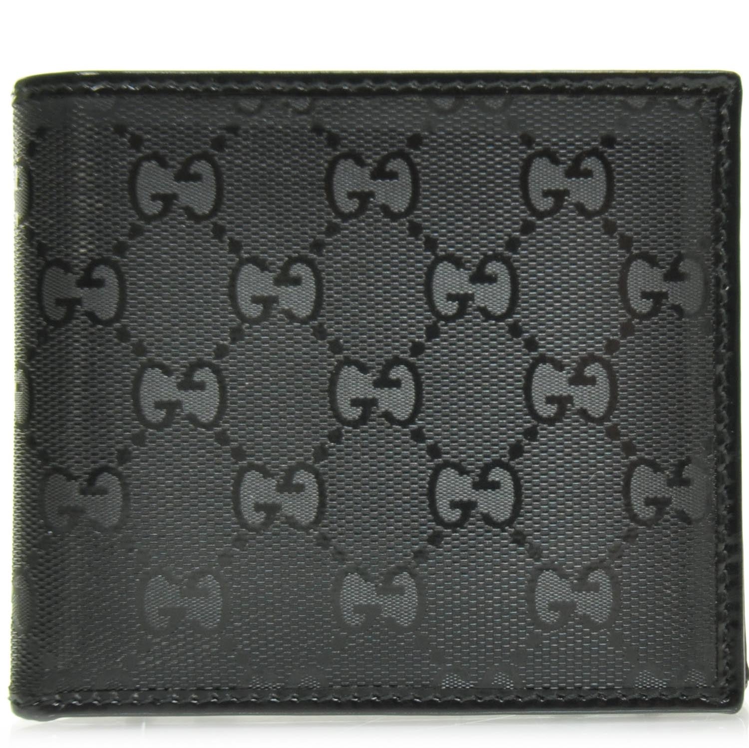 Gucci Imprime Monogram Bi-Fold Wallet Black 1 of 8