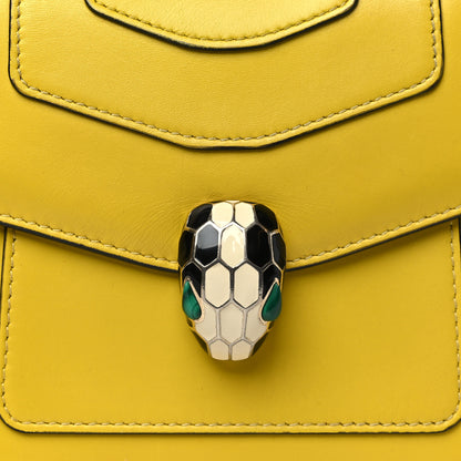 Bulgari Calfskin Serpenti Forever Top Handle Yellow 8 of 10