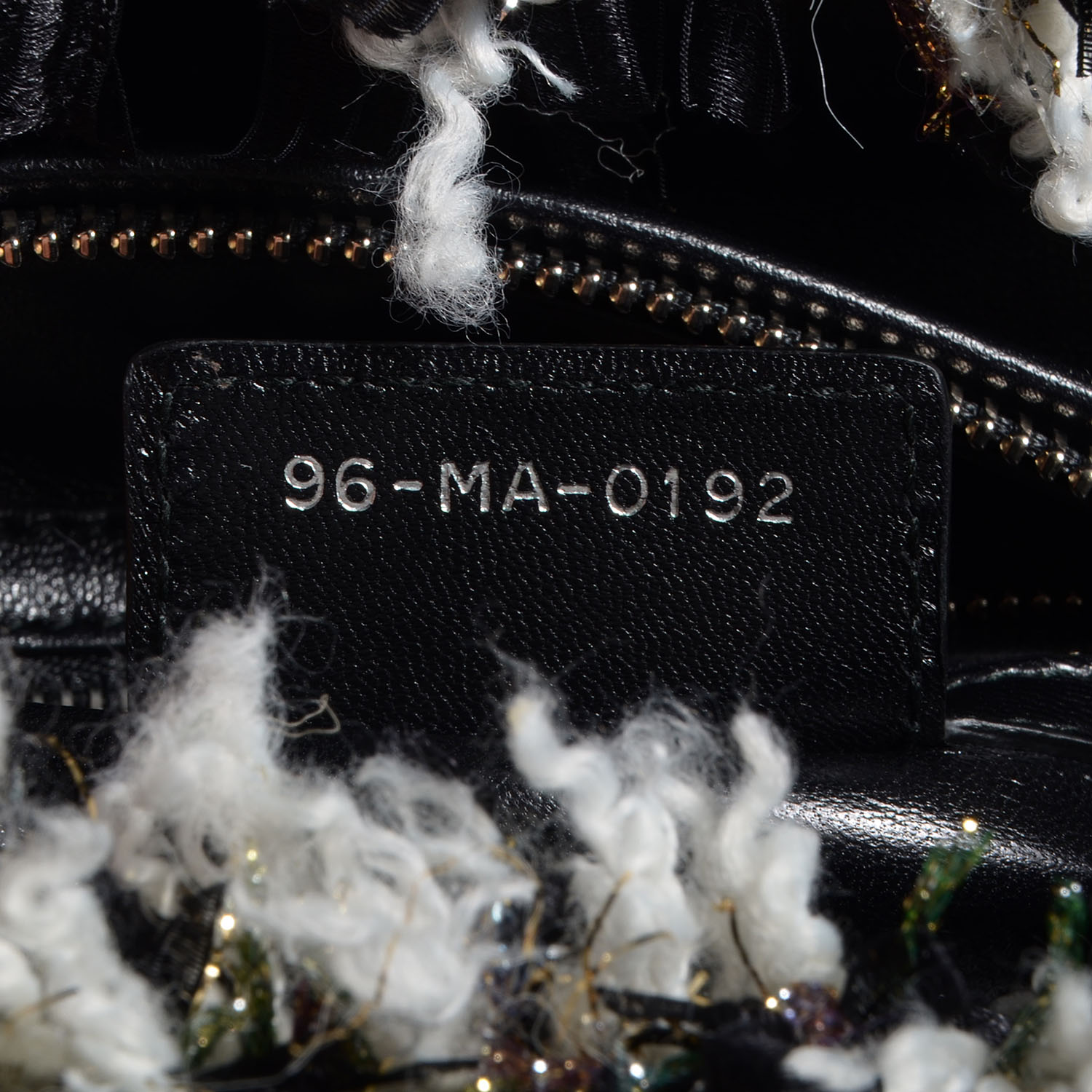 Christian Dior Tweed Medium Lady Dior Black White 7 of 7