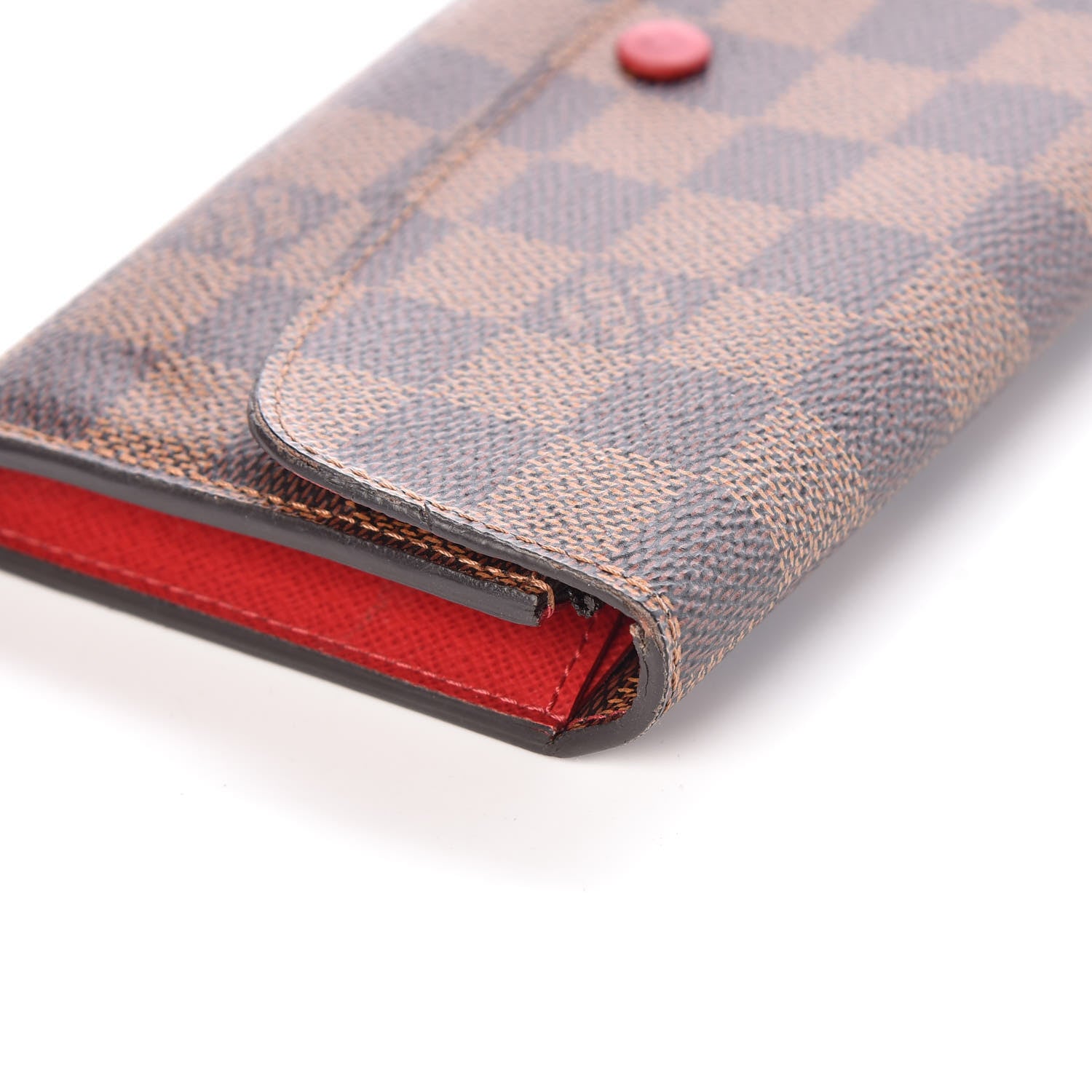Louis Vuitton Damier Ebene Emilie Wallet Red 9 of 11