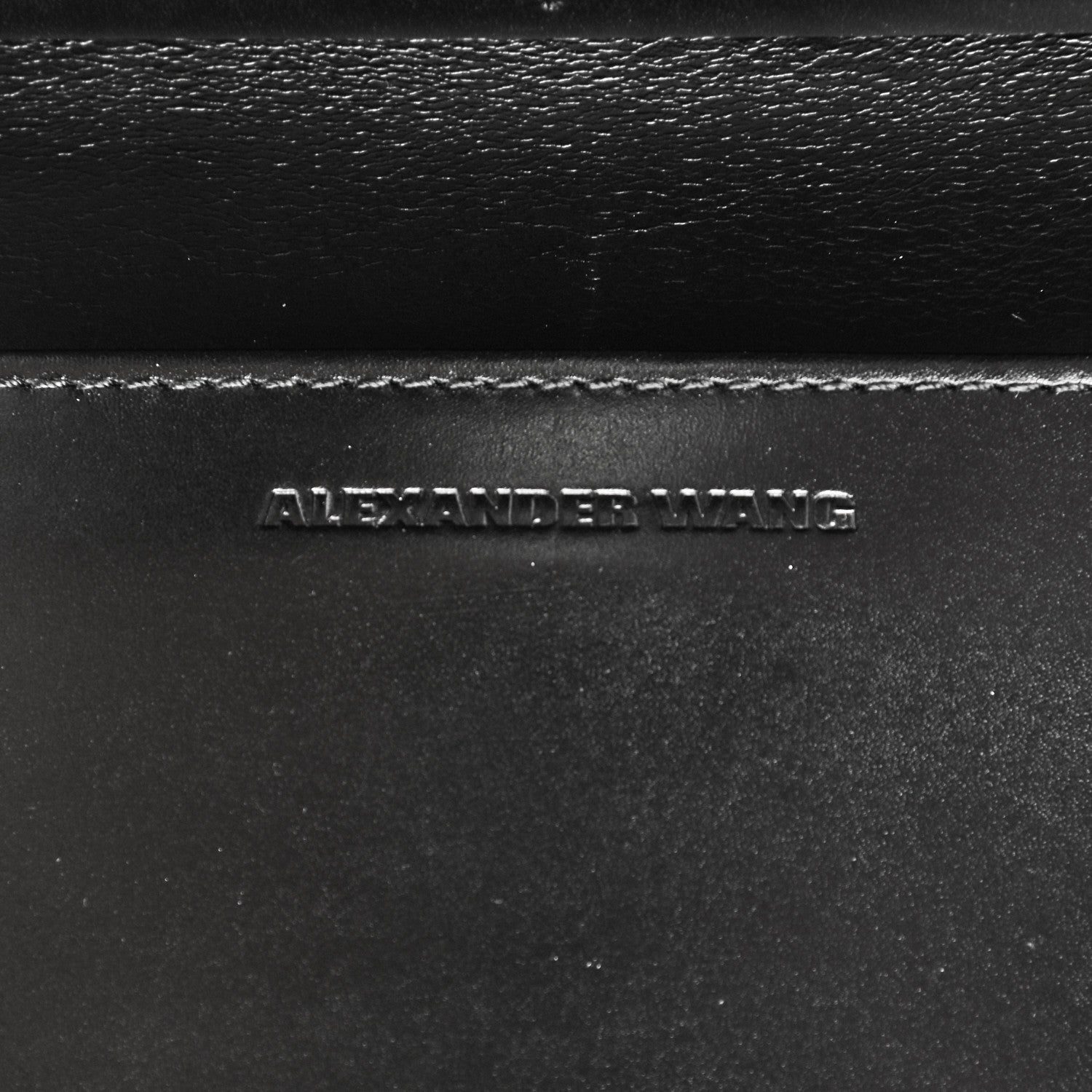 Alexander Wang Calfskin Prisma Skeletal Envelope Wallet Clutch Black 7 of 12