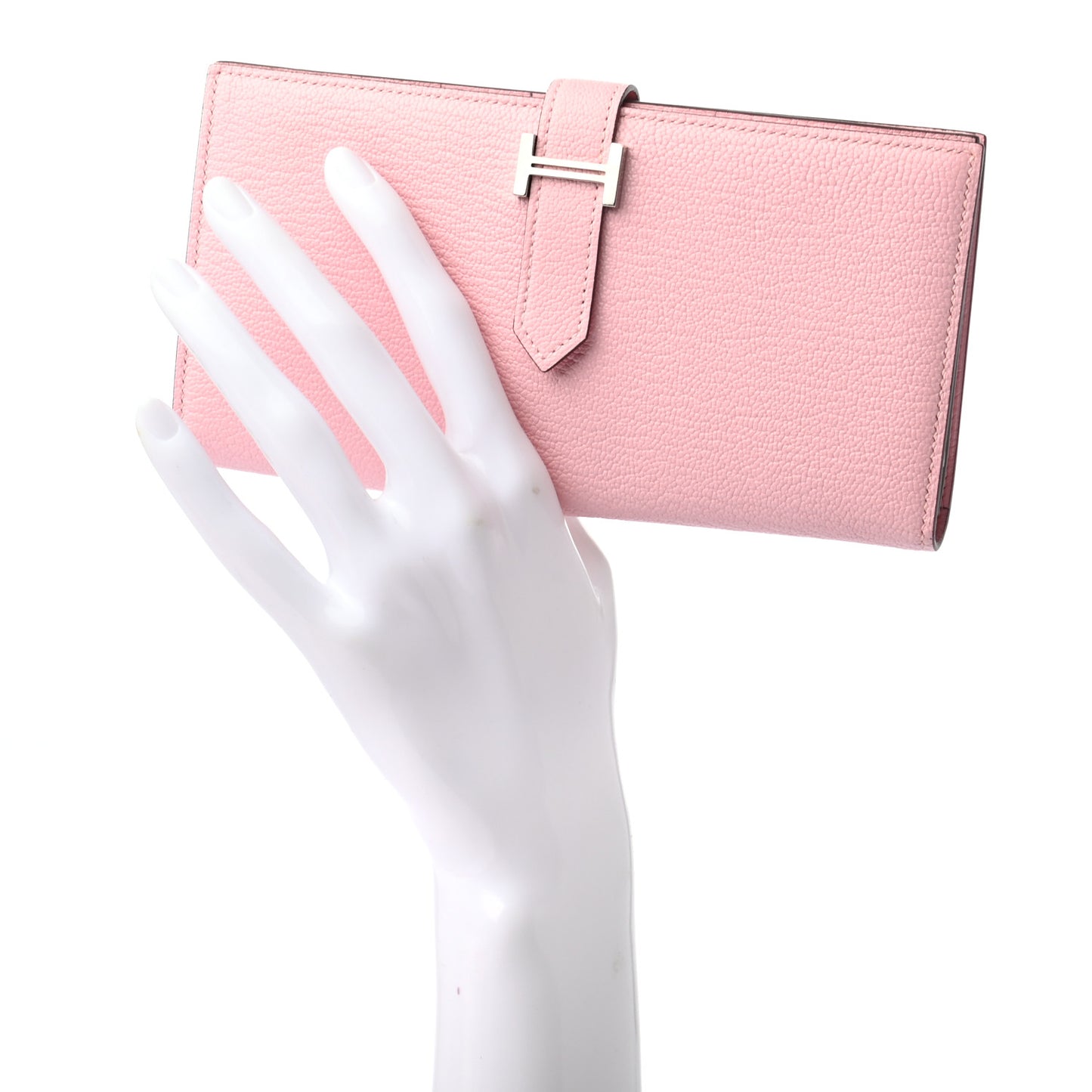 Chevre Mysore Bearn Gusset Wallet Rose Sakura