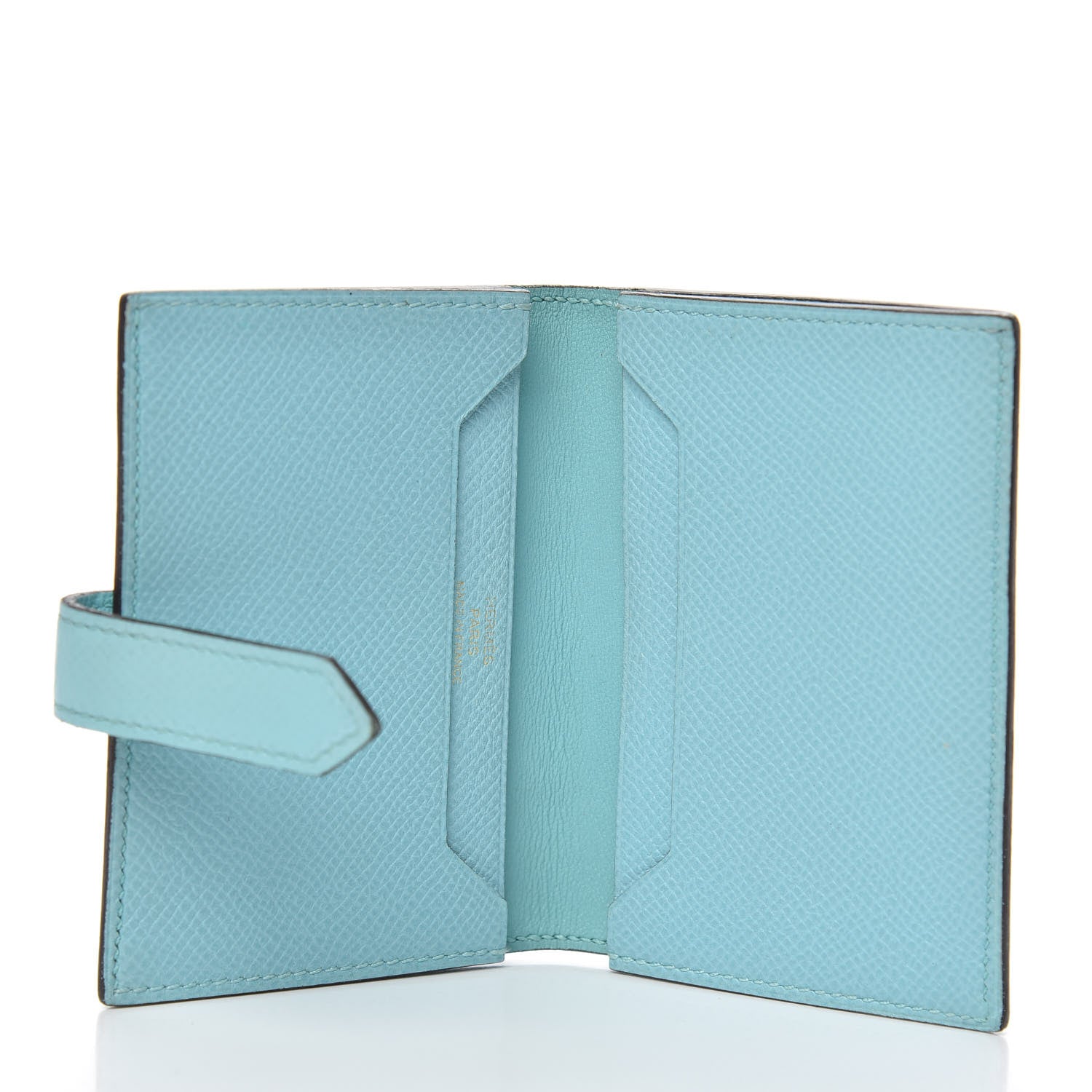 Hermes Epsom Bearn Card Holder Wallet Bleu Atoll 5 of 7