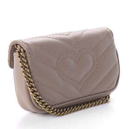 Gucci Calfskin Matelasse Heart GG Marmont 2.0 Coin Purse On A Chain Porcelain Rose 3 of 10