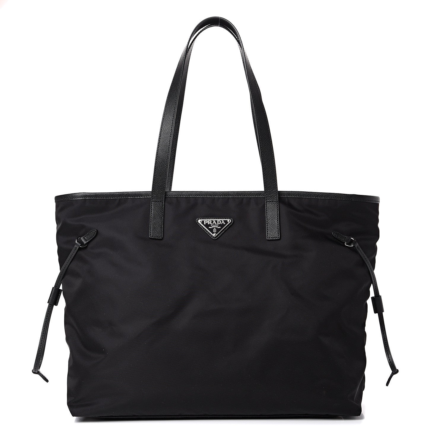 Prada Tessuto Nylon Vela Saffiano Tote Black 1 of 10