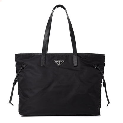 Prada Tessuto Nylon Vela Saffiano Tote Black 1 of 10