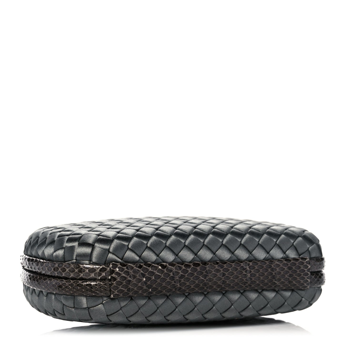 Satin Intreccio Impero Ayers Knot Clutch Grey