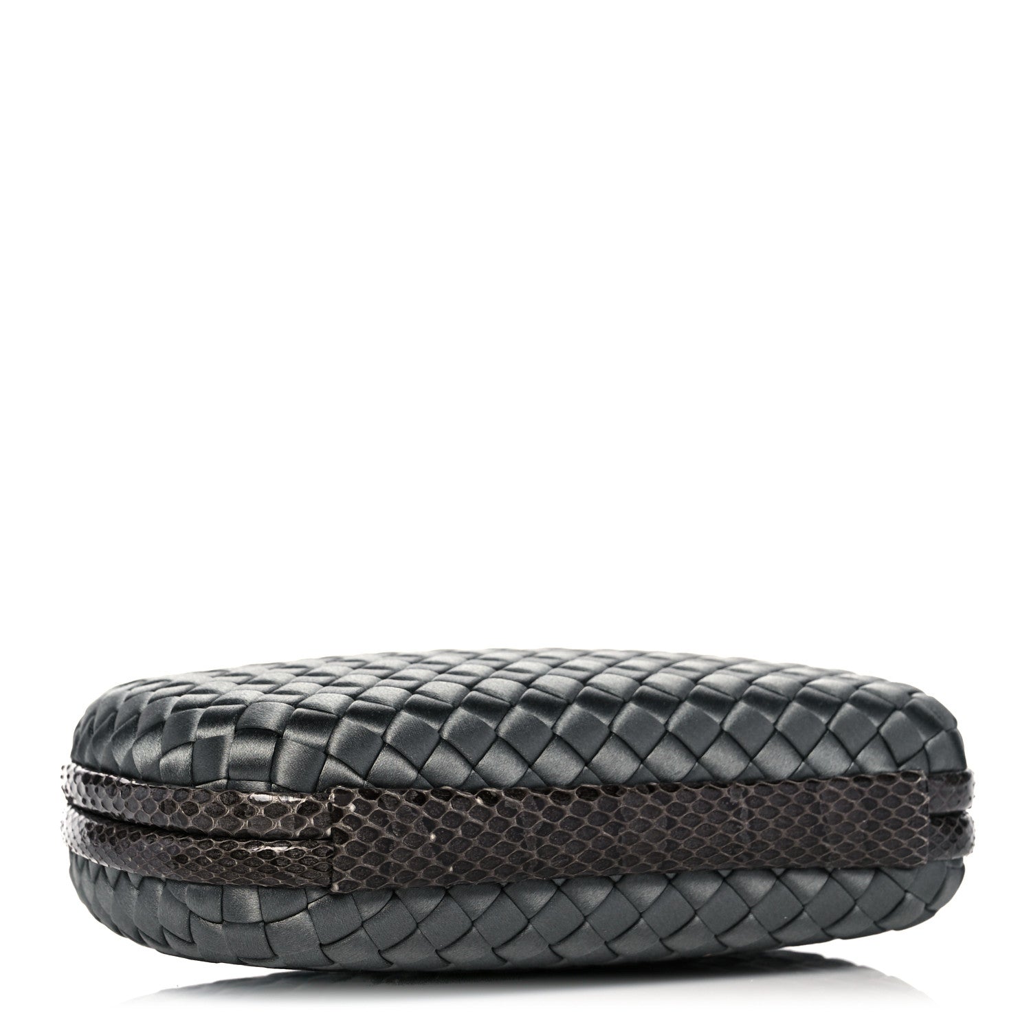 Bottega Veneta Satin Intreccio Impero Ayers Knot Clutch Grey 4 of 9