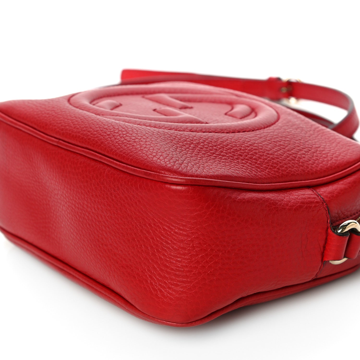 Gucci Pebbled Calfskin Small Soho Disco Bag Tabasco Red 11 of 24